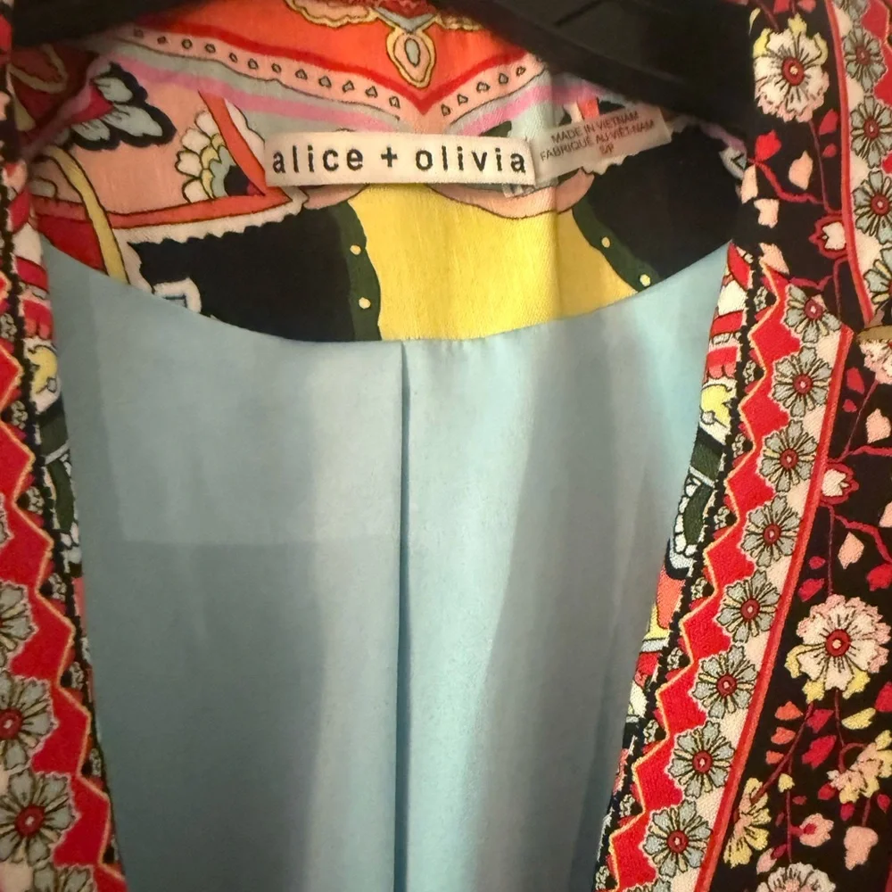 Alice & Olivia Nate Euphoria Colorful Women's Jacket/Blazer EUC size Small - Picture 4 of 6